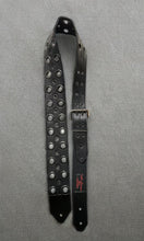 Load image into Gallery viewer, Tormentor 3-in Black on Black guitar strap