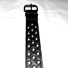 Load image into Gallery viewer, 'Piercer' "Black on Black" Genuine Leather Belt