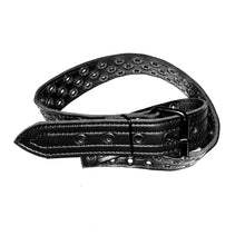 Load image into Gallery viewer, 'Piercer' "Black on Black" Genuine Leather Belt