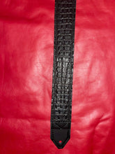 Load image into Gallery viewer, Embossed "Crocodile" 2" Guitar Strap (NO Exotic Leathers)