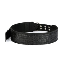 Load image into Gallery viewer, Embossed Crocodile 3" Guitar Strap (NO Exotic Leathers) 2021 Black