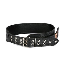 Load image into Gallery viewer, Embossed Crocodile 3" Guitar Strap (NO Exotic Leathers) 2021 Black