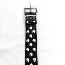 Load image into Gallery viewer, Handcrafted Leather Belt The "Randy" Polka Dot Studded Belt