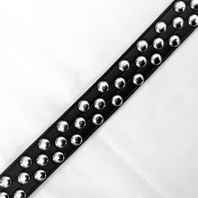 Load image into Gallery viewer, Handcrafted Leather Belt The "Randy" Polka Dot Studded Belt