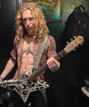 Load image into Gallery viewer, Piercer 2" gold on black Guitar Strap
