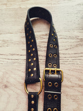 Load image into Gallery viewer, The Swashbuckler Original antique brass on black Guitar Strap