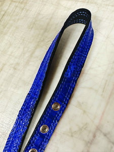 Electric Blue 1 1/8 Inch Genuine Croc Guiter Strap ONLY 1!