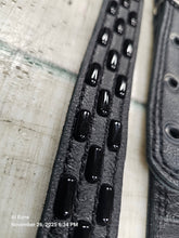 Load image into Gallery viewer, Anna Cara 1 1/8" black on black guitar strap