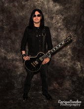 Load image into Gallery viewer, The Swashbuckler Original antique brass on black Guitar Strap