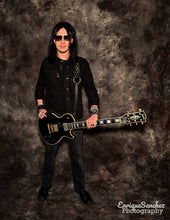 Load image into Gallery viewer, The Swashbuckler Original antique brass on black Guitar Strap