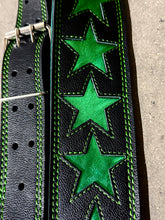 Load image into Gallery viewer, Green Star 3" Guitar Strap