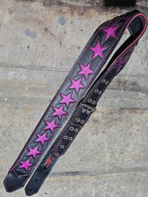 Load image into Gallery viewer, Fuchsia Star 3" Guitar Strap