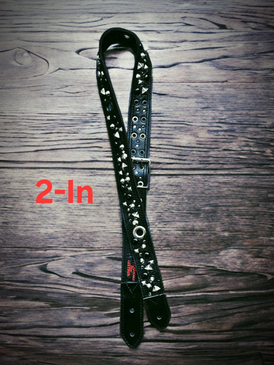 Glitter Trash Guitar Strap 2" by Al Bane for Leather - front stage view