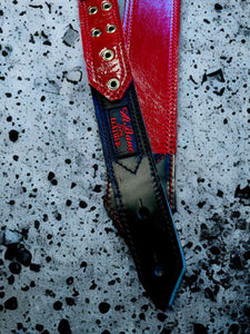 Straight Shooter Red on Red Guitar Strap - 3"  Black