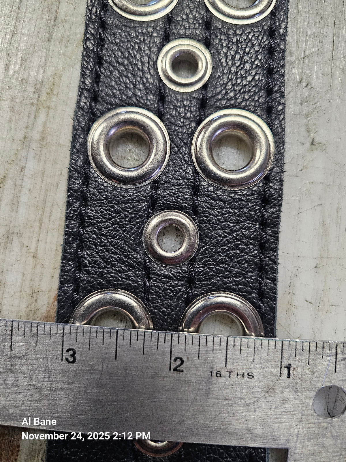  by Al Bane for Leather - hardware and stitching closeup