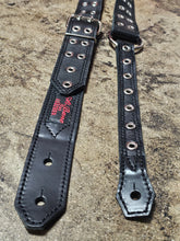 Load image into Gallery viewer, Swashbuckler Route 66 Guitar Strap Silver on Black