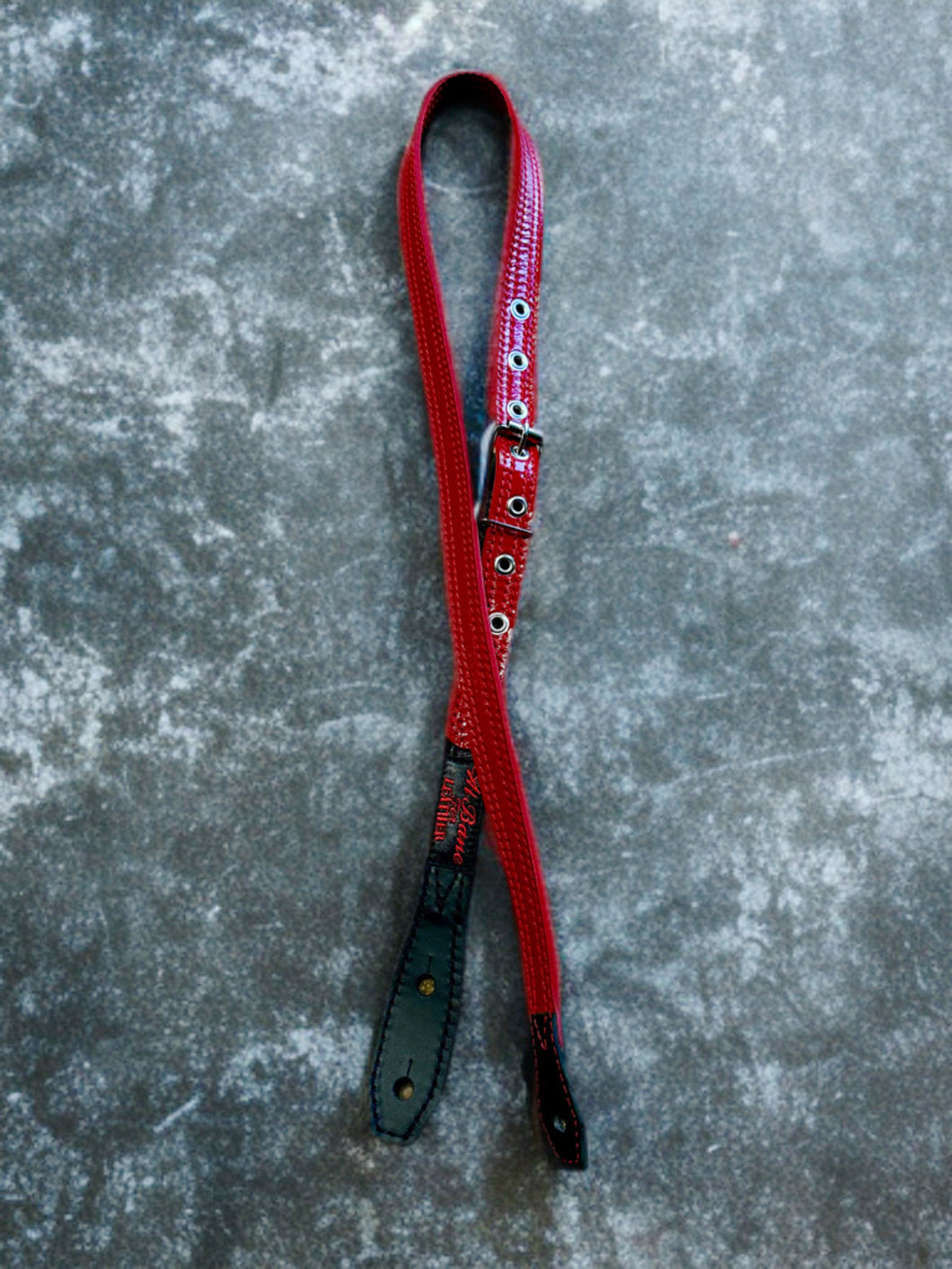 Straight Shooter Red on Red Guitar Strap - 1 & 1/8th