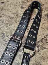 Load image into Gallery viewer, Swashbuckler Route 66 Guitar Strap Silver on Black