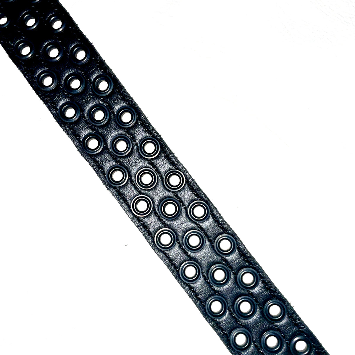 'Piercer' "Black on Black" Genuine Leather Belt