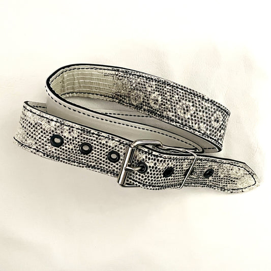 Leather Belt Genuine Ringtail Lizzard