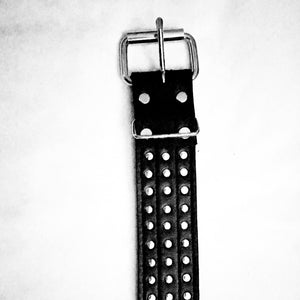 'Rivethead' Genuine Leather Belt