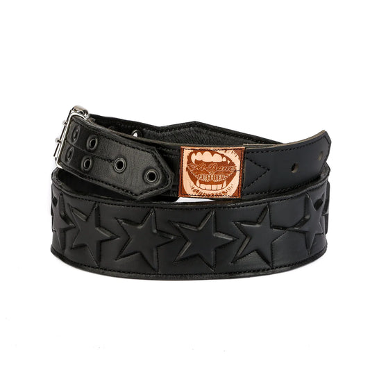 Blackstar 3" Leather Guitar Strap - Black / Black