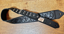 Load image into Gallery viewer, Blackstar 3&quot; Leather Guitar Strap - Black / Black