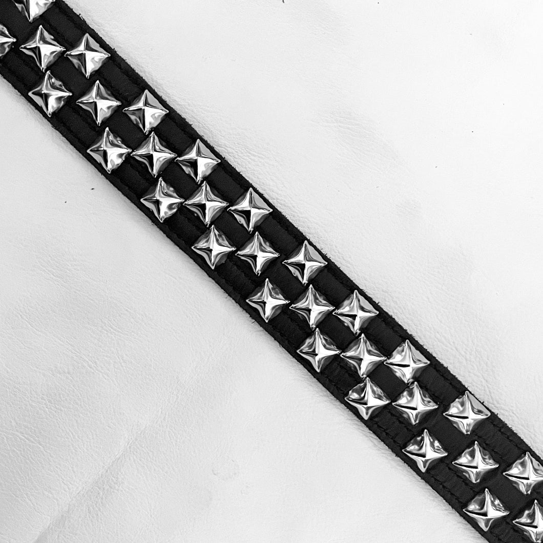 'Checkerboard' Design  Leather Belt