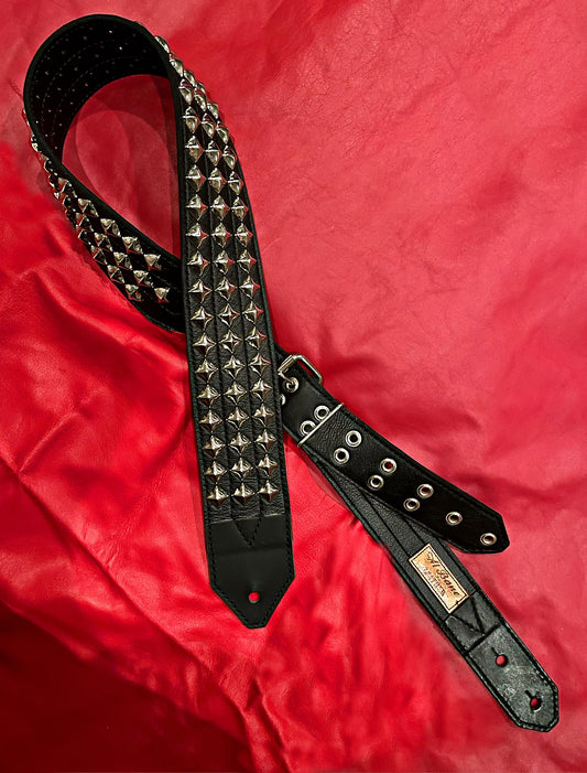 Diagonal Pyramid 3" 5/8" Stud Guitar Strap