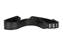 Load image into Gallery viewer, Embossed Crocodile 3&quot; Guitar Strap (NO Exotic Leathers) 2021 Black