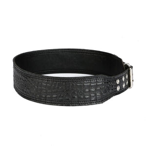 Embossed Crocodile 3" Guitar Strap (NO Exotic Leathers) 2021 Black