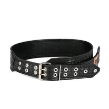 Load image into Gallery viewer, Embossed Crocodile 3&quot; Guitar Strap (NO Exotic Leathers) 2021 Black