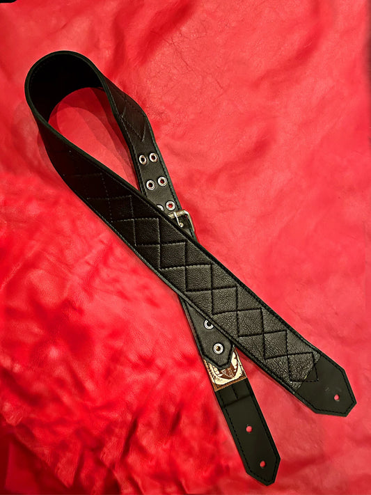 Guitar Slinger Classic 3 " Black/Black Guitar Strap