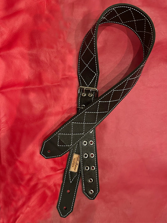 Guitar Slinger Classic 3" White/Black Guitar Strap