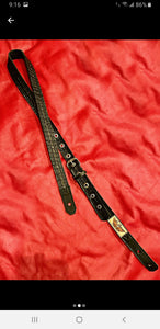 Embossed crocodile 1 and 1/8 in guitar strap